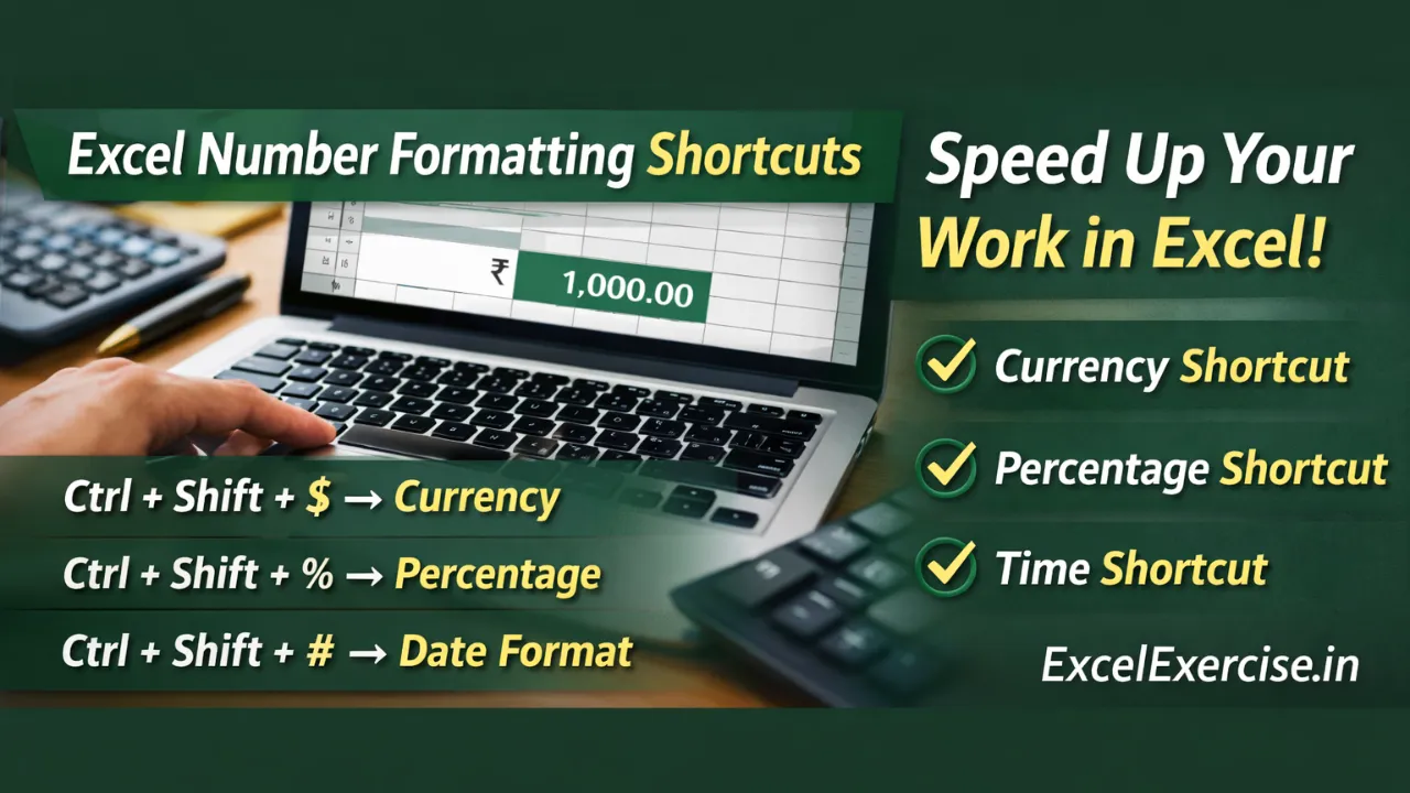 Excel Number Formatting Shortcuts You Must Know to Work Faster