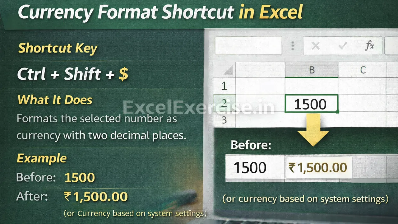 Excel Currency Format Shortcut Every Beginner Must Know